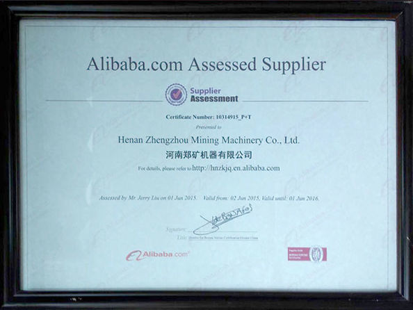 China Henan Zhengzhou Mining Machinery CO.Ltd certificaten